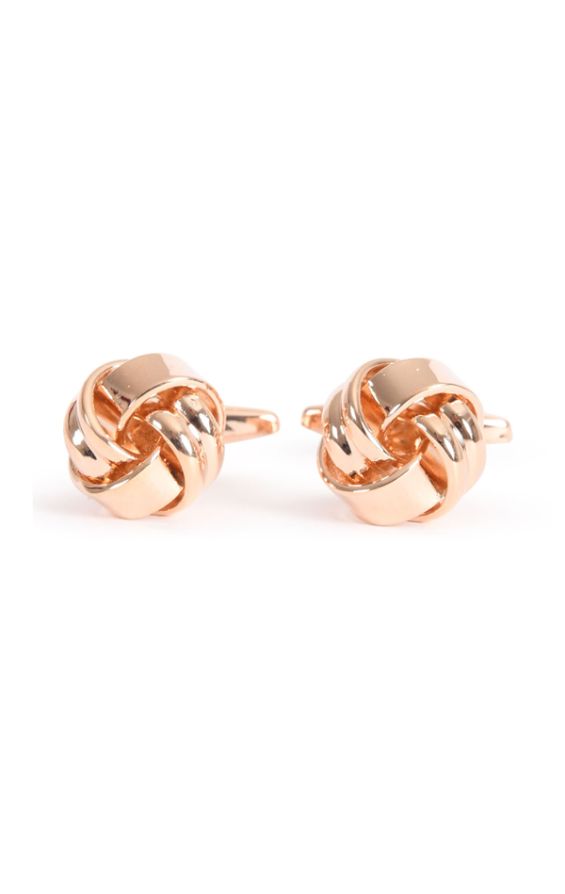 Rose Gold Colored Knot Cufflinks | Dobell