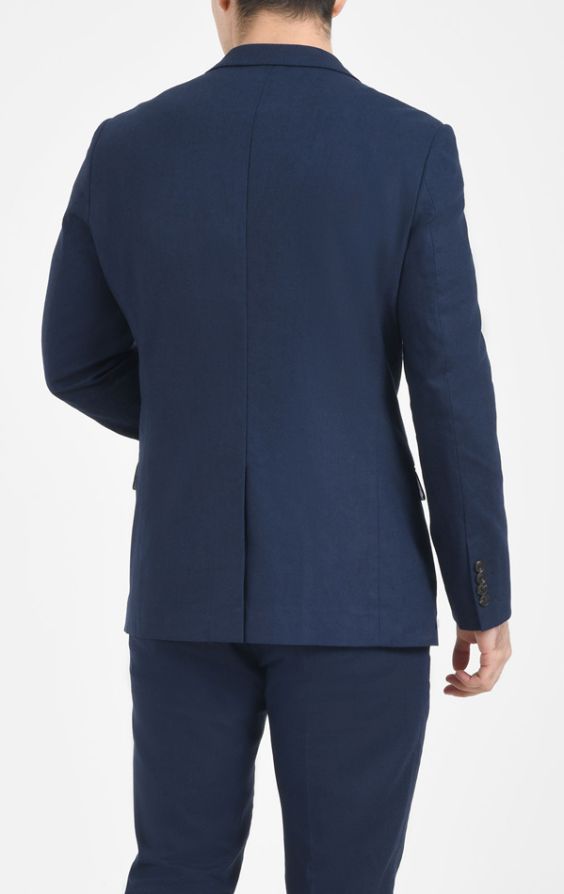 Navy Linen Suit