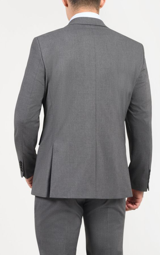 Calvin Klein Grey Sharkskin Slim-fit Suit in Gray for Men