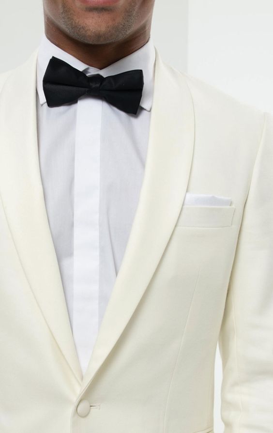 White shawl 2024 tuxedo jacket