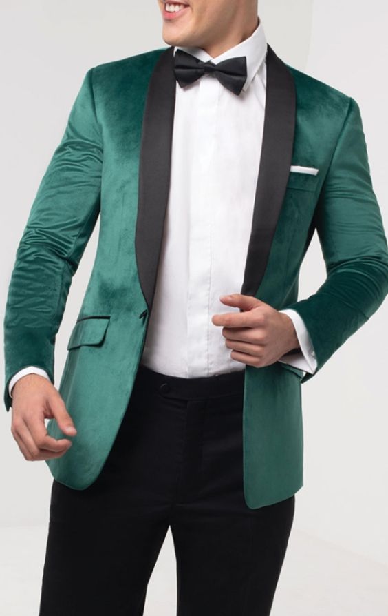 Green Velvet Jacket Tuxedo