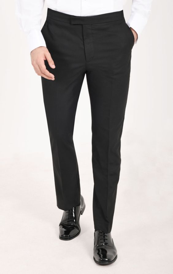 Dobell Black Slim-Fit Tuxedo with Shawl Lapel | Dobell