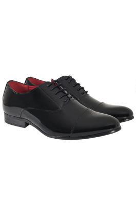 Dobell Navy Patent Contemporary Dress Shoes