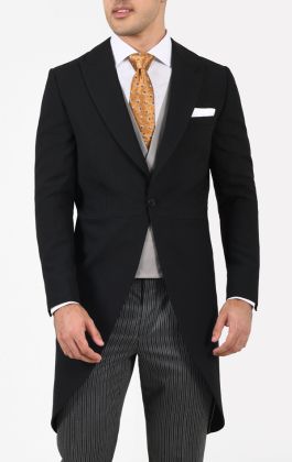 Dobell Black Morning Suit with Striped Pants