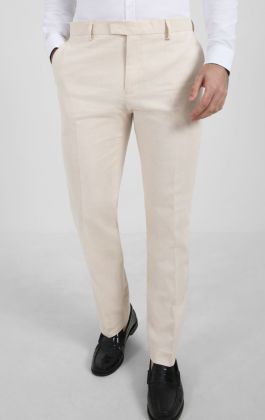 Cream Straight Cut Embroidered Pant Suit Latest 4169SL04
