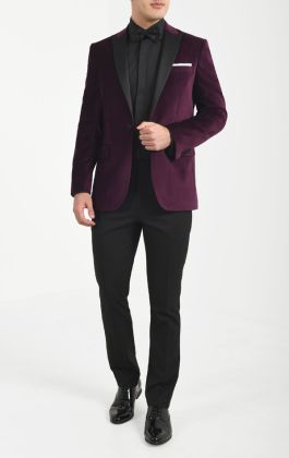  Dobell Mens Burgundy Paisley Velvet Tuxedo Jacket Regular Fit  Contrast Shawl Lapel-38R : Clothing, Shoes & Jewelry