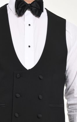 Dobell Black Horseshoe Tuxedo Vest