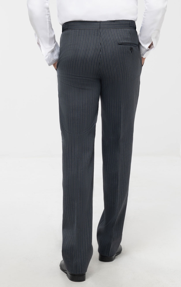 Sylvia Silver Stripe Trousers - Black – Ollie & Nic