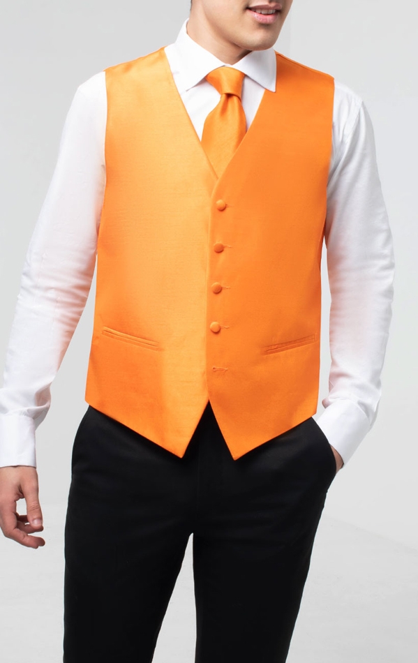 Mens orange sale dress vest